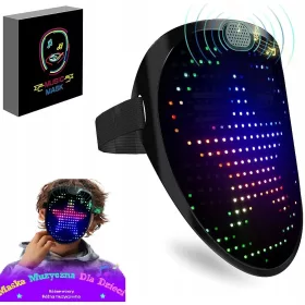    LED DIGITALNA MASKA GLASBA 60 DIZAJNOV GLASBENA MASKA OBLEKA ZA ZABAVO