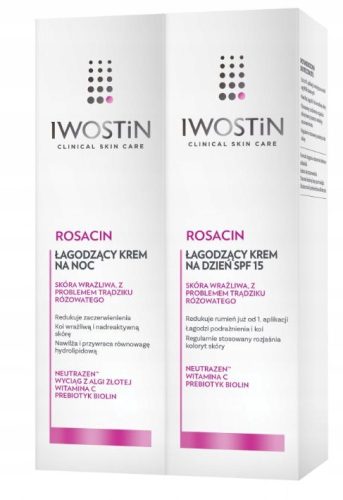 IWOSTIN ROSACIN Pomirjevalna dnevna krema za občutljivo kožo s SPF15, 40ml