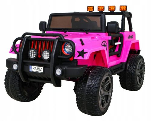  Otroški terenski avto Jeep Monster 4x4 roza + daljinski upravljalnik + nastavitev