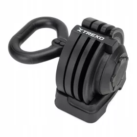   TREXO Prilagodljiv kettlebell TXO-B4W004 12 kg Črna Gumarizirano jeklo 4 plošče