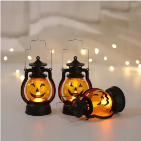 Lučka iz buče za Halloween, kovina, 15 cm