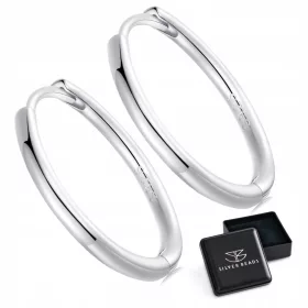    K756 Nežni klasični uhani, srebrni obročasti uhani, velikost L