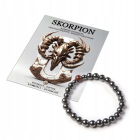   Binthe Škorpijon Ženska Zapestnica iz Naravnih Kamnov - Zodiakalno Znamenje