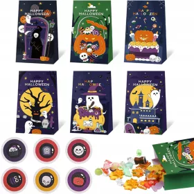 Slovenian name: SET 6x PAPIRNATIH VREČK CANDY ZA HALLOWEEN