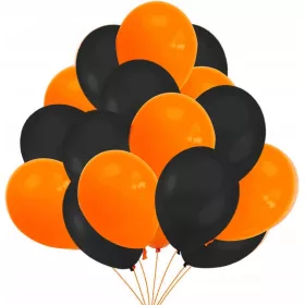    HALLOWEEN BALONI KOMPLET 50 OKRASNIH ORANŽNO ČRNIH BALONOV ZA ZABAVO