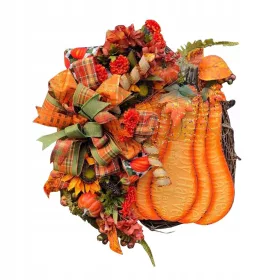   Venček za vrata s bučami za noč čarovnic 16-palčni Pumpkins Decor