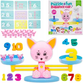   Zabavna matematična igra za učenje štetja in ravnotežja - Mačji svet