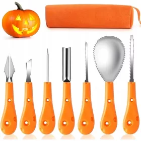  PUMPKIN CARVING SET BLADE HALLOWEEN TOOLS 7 KOSOV KOVČEK