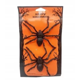    Halloween dekoracija Pajek velik gumijast 10x12cm pakiranje 20 kosov