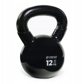   Kettlebell TREXO VKB12 12 kg - Visokokakovostni železni odmernik teže s širokim ročajem za celostni trening