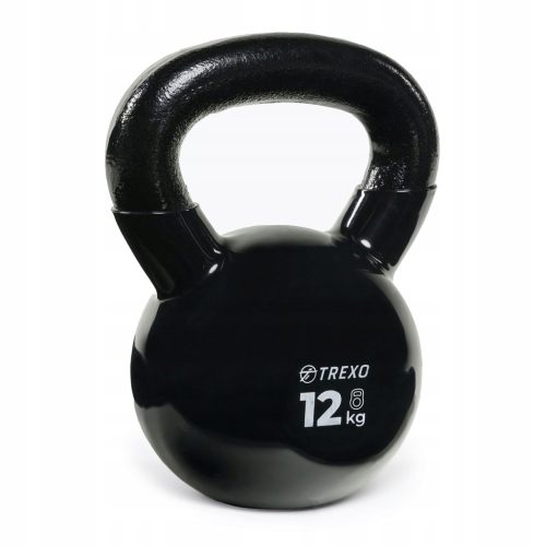 Kettlebell TREXO VKB12 12 kg - Visokokakovostni železni odmernik teže s širokim ročajem za celostni trening