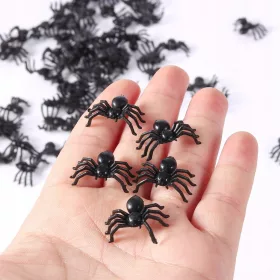 UMETNI ČRNI HALLOWEEN PAJKI 2CM 50 KOS