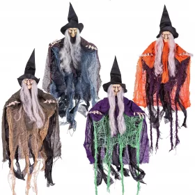    HALLOWEEN WITCH WITCH SCARY VELIK 50CM VISEČI DEKORACIJSKI SET x4