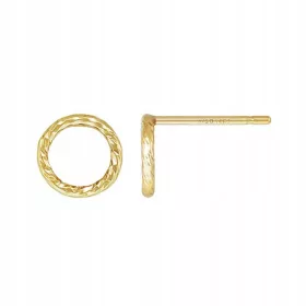    Obročasti uhani 7 mm zlato 585 1/20 z zlatim polnilom, lepi, modni in poceni