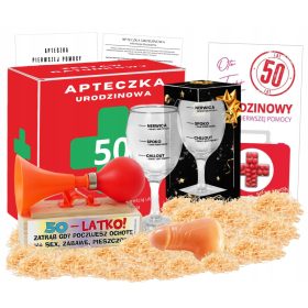   Funny 50th Birthday Gift for Women SET - FIRST AID KIT FOR STRONG HELP