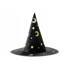  ČAROVNIŠKI klobuk črne lune HALLOWEEN