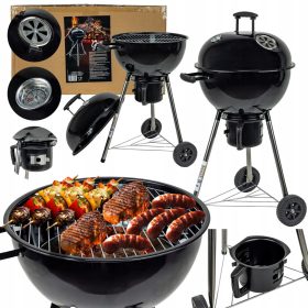    VRTNI ŽAR NA OGLJE Rino Garden GW-TRH-O KROMIRANA REŠETKA | TERMOMETER