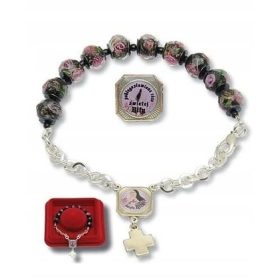 Rožni venec sv. Rite iz beneškega stekla