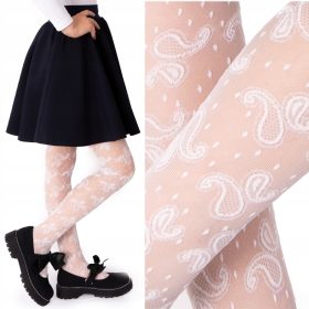   Fenome otroške hlačne nogavice bele poliamidne velikosti 158 (153 - 158 cm)