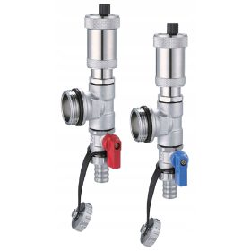   X-HOME SET ODZRAČNIK IN ODVOD ZA RAZDELILNIK 1" MODRO RDEČ