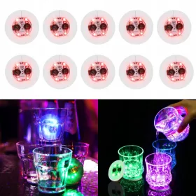 Stojalo za steklenico z LED lučko, set 10 kosov, rdeče