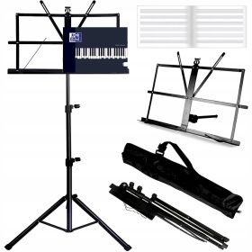    KOMPLET 2-v-1 NAMIZNO STOJALO, NASTAVLJIVO, ZLOŽLJIVO STOJALO ZA GLASBE + GLASBENA KNJIGA