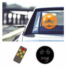 Emotikon LED lučka za avto z daljinskim upravljalnikom