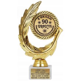   Elegantna zlata figurica za 90. rojstni dan ženske ali moškega