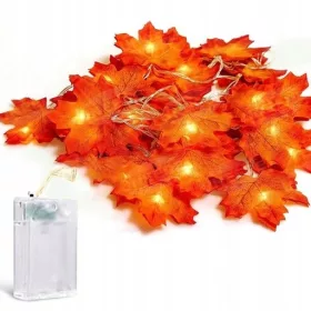   Girlanda jesenskih luči iz dekorativnih listov javorja 6M 40 LED