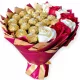Sladki Darilni Šopek Ferrero Rocher z Milnimi Vrtnicami za Rojstni Dan in Obletnico Upokojitve