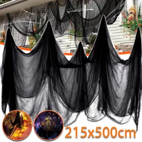   rna strašljiva tkanina za noč čarovnic, 2,15 x 5m, dekoracija za noč čarovnic