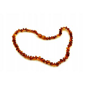 BAROČNA JANTARNA OGRLICA Z ZOBKI