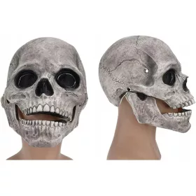    MASKA OKOSTJNJAK IZ LATEKSA ZA ODRASLE HALLOWEEN S PREMIČNIMI ČELUSTI SIVA