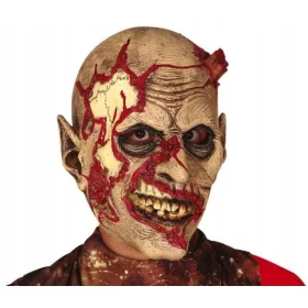    Fiestas Guirca 2232BZ obrazna maska zombi lateks bež in rjava