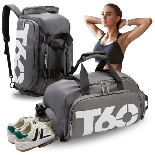 Fitnes športna torba za trening, telovadnico, potovanja, torba za čez ramo, temno siva