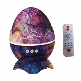   Projektor zvezdnate LED luči v obliki dinozavra jajca s Bluetooth daljinskim upravljanjem. Ta projektor brez blagovne znamke vam omogoča, da uživate v projekciji kot v planetariju kar v udobju svoje s