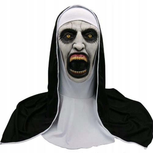  Halloween Cosplay Nun Sister Presenta Maska