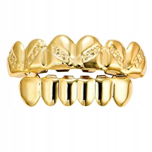  Rešetke za zobe 18K Rapper Gold nadvložki za zobe