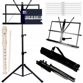    NAMIZNO STOJALO, NASTAVLJIVO, ZLOŽLJIVO STOJALO ZA GLABE + KNJIGA + FLAVTA 3 v 1