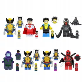   2024 Novi komplet figuric gradnikov Deadpool 3 in Wolverine, 8 kosov