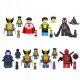 2024 Novi komplet figuric gradnikov Deadpool 3 in Wolverine, 8 kosov