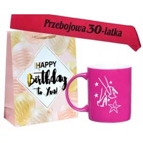   Spominska skodelica in šal za 30. rojstni dan - Darilo za Žensko - Prijateljico