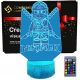 3D USB LED nočna lučka Ninjago Lego Kocke + daljinski upravljalnik