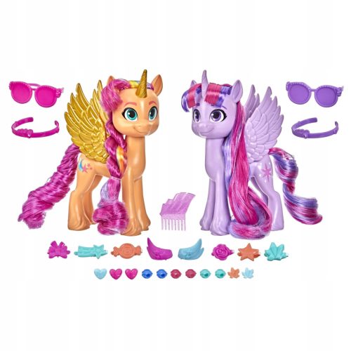 FIGURICE MLP ZESTAW 2 ALICORNOV SUNNY STARSCOUT IN TWILIGHT SPARKLE + DODATKI