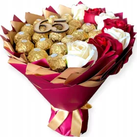   Sladki Ferrero šopek za rojstni dan 40 45 50 55 60 65 70 75 Upokojitev + napis