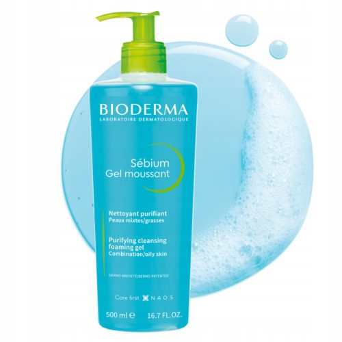 Bioderma Sébium Gel Moussant - Antimikrobni čistilni gel za obraz, 500 ml