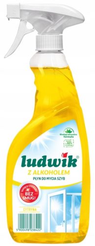 Ludwik čistilo za steklo in ploščice z limoninim alkoholom 600 ml