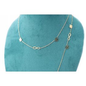   Zlat Komplet Slavnih Deteljica Znak Neskončnosti iz 316L Jekla