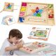 Lesena igra z žogicami Ujetje in Ujemanje Montessori
