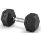 Fiksna utež 20 kg, gumirana litina, 20 kg HEX, za trening SOLID